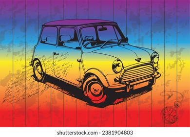 MINI Cooper S (British Motors Corporation), 1959 Vector Illustration