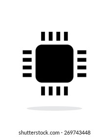 Mini CPU simple icon on white background. Vector illustration.
