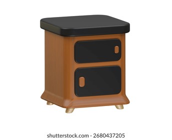 mini ícone de armário renderização de ilustração 3d