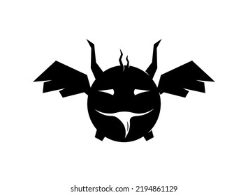 mini demon illustration. can be used as a character logo or symbol