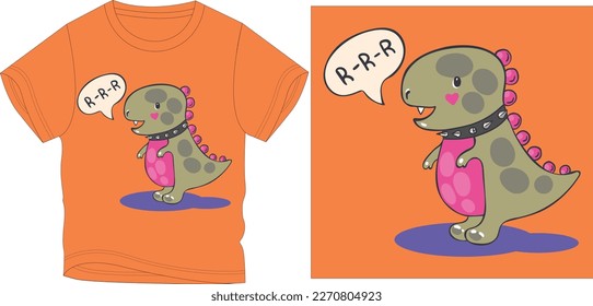 Mini dino RRR graphic design vector illustration