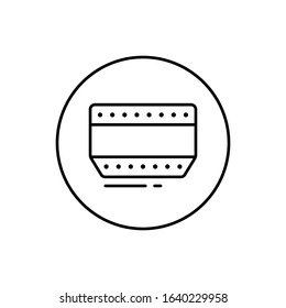 Mini displayport, connector icon. Simple line, outline vector elements of connectors and cables icons for ui and ux, website or mobile application