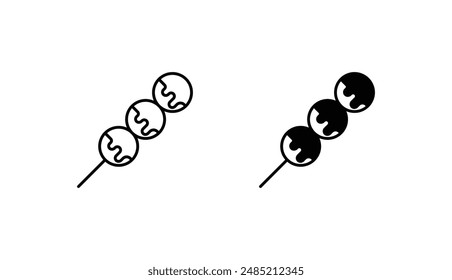 Mini Donut icon design with white background stock illustration