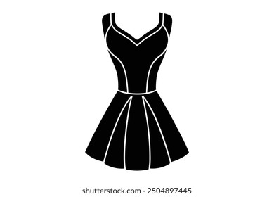 a mini dress silhouette vector illustration.