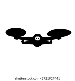 Mini drone en estilo de silueta plana para tecnología compacta y temas de gadgets de consumo, perfecto para íconos, App, imágenes de productos y gráficos digitales.