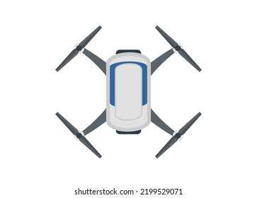 Mini drone. Simple flat illustration.