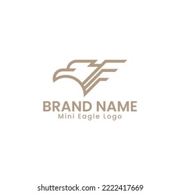 Mini eagle logo is perfect for jewelry logos, fashion, aviation, technology, internet, sports, entertainment media etc