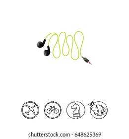 Mini earphones icon