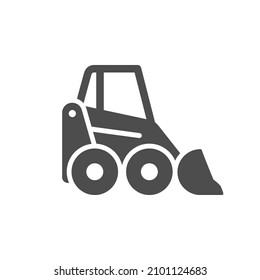 Mini earth mover glyph icon