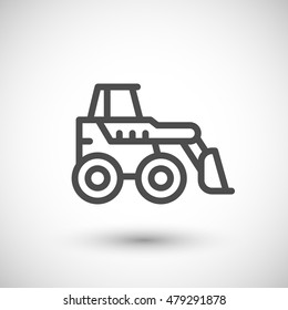 Mini earth mover line icon