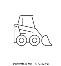 Mini earth mover line outline icon