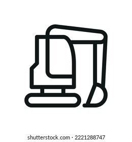 	
Mini excavator isolated icon, mini crawler digger vector symbol with editable stroke