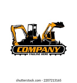 mini excavator logo skid steer  logo