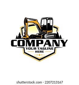 mini excavator logo skid steer  logo