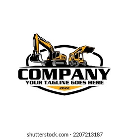 mini excavator logo skid steer  logo