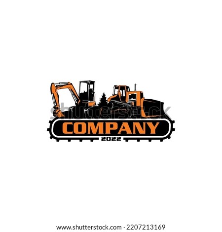 mini excavator logo skid steer  logo