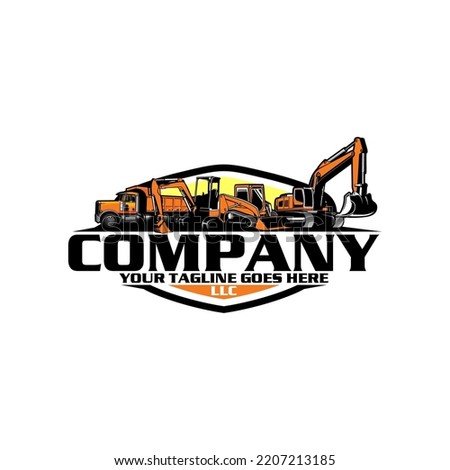 mini excavator logo skid steer  logo