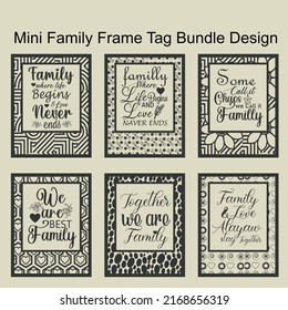 Diseño del paquete de etiquetas asombrosas para la familia mini 