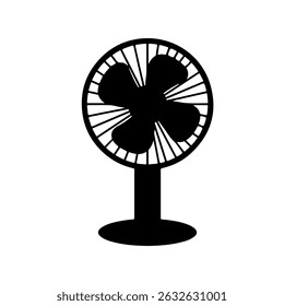 Mini Fan Simple silhouette vector flat illustration design.
