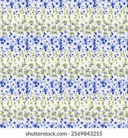 Mini Floral Pattern On Abstract Background