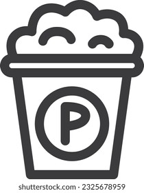 mini food and drink illustration popcorn