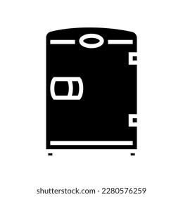 mini fridge garage tool glyph icon vector. mini fridge garage tool sign. isolated symbol illustration