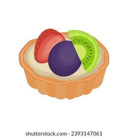 Mini Fruit pie vector illustration logo