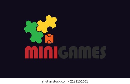 Mini game modern logo for game designing industry 