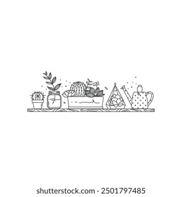 Mini garden flat vector design