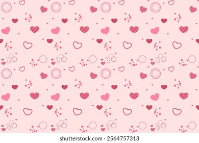 Mini geometric abstract heart shape Valentine's elements seamless pattern. perfect decorative design for background, wallpaper, paper cover, illustration, texture, embroidery, ornament, ceramic