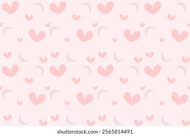 Mini geometric abstract heart shape Valentine's elements seamless pattern. perfect decorative design for background, wallpaper, paper cover, illustration, texture, embroidery, ornament, ceramic, print