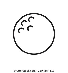 Mini Golf Ball Outline Icon Vector Illustration