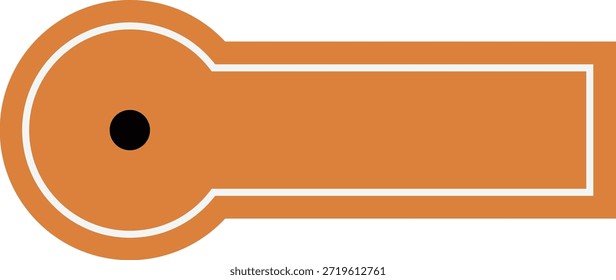 Mini campo de golf. Dibujos animados de juego deportivo directo de la cancha. Carril de golf recto marrón con agujero. Competencia de torneos de golf. Ilustración plana de Vector aislada sobre fondo blanco