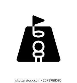 Mini Golf Glyph Icon. Mini Golf Icon