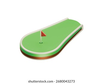  Icono de mini golf Ilustración 3D Render