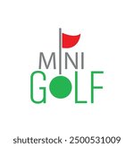 mini golf icon on white background