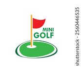 mini golf icon on white background