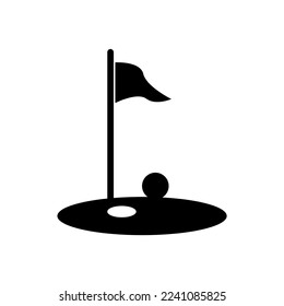 mini golf icon on white background