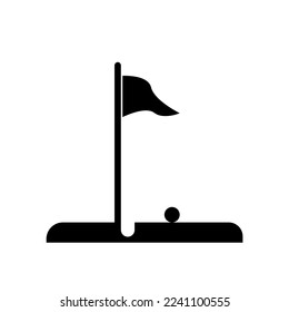 mini golf icon on white background