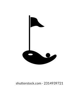 mini golf icon on white background