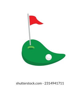 mini golf icon on white background