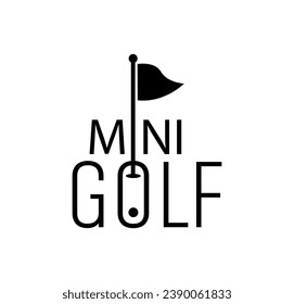 mini golf icon on white background