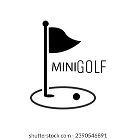 mini golf icon on white background
