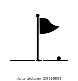 mini golf icon on white background