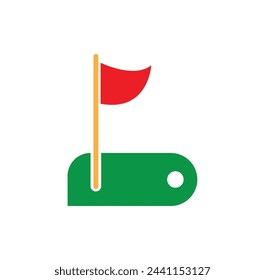 mini golf icon on white background