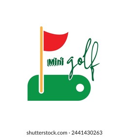 mini golf icon on white background