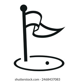 Mini golf icon on white background, sport