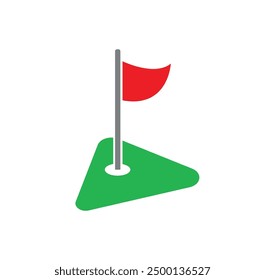 Icono de mini golf sobre fondo blanco