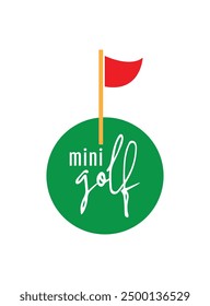 mini golf icon on white background