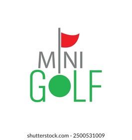 mini golf icon on white background